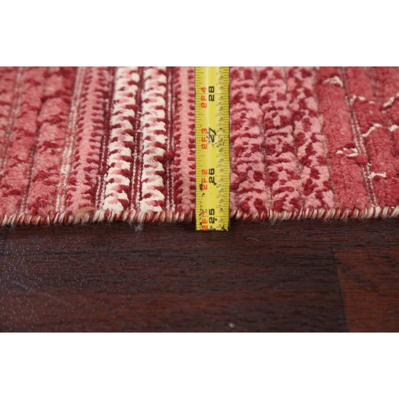 Geometric Oriental Gabbeh Kashkoli Area Rug Wool Hand-knotted Carpet - 3'2" x 4'9"