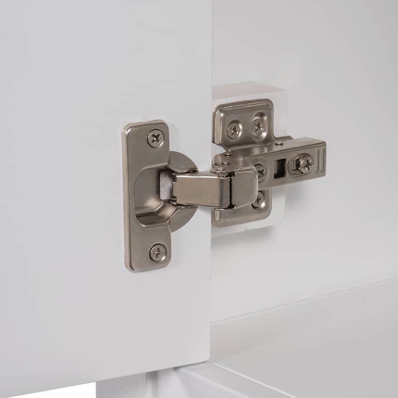 GDFStudio - Genevieve 24" Modern Bathroom Vanity with Ceramic Sink and Solid Wood Frame, Open Shelf Design