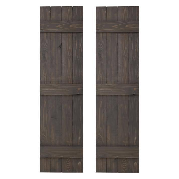 Traditional Board & Batten Exterior Shutters Pair