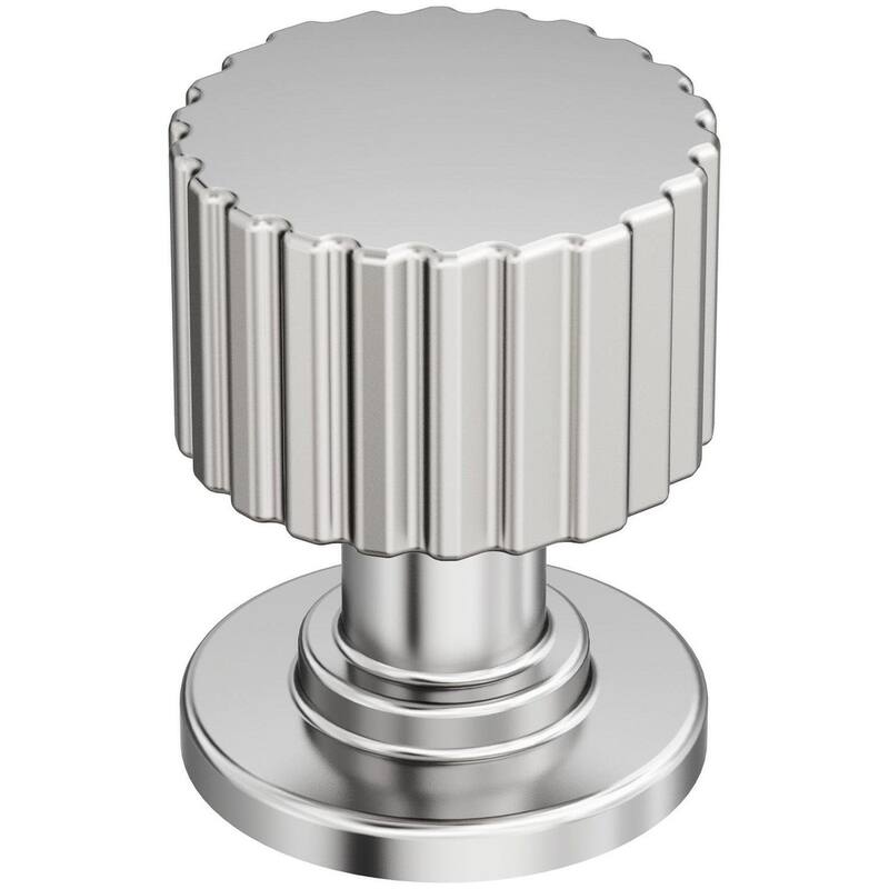 Amerock BP37640 Ballard 1" Fluted Mushroom Cabinet Knob - Polished Nickel
