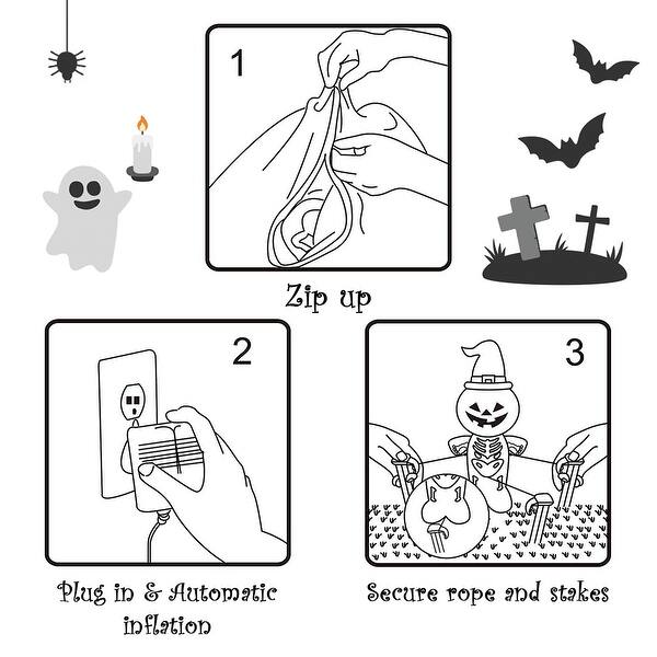 Shop 7 5 Halloween Inflatable 7 Pumpkins Patch W Led Light