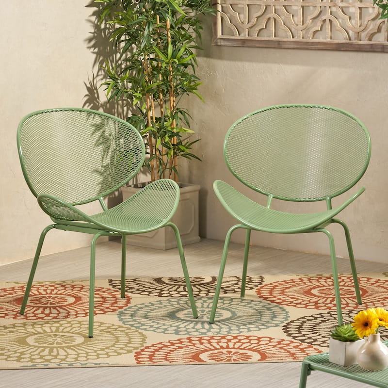 Elloree Outdoor Dining Chairs (Set of 2) by Christopher Knight Home
