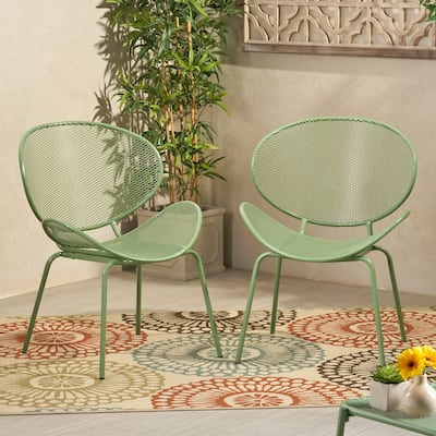 Elloree Outdoor Dining Chairs (Set of 2) by Christopher Knight Home