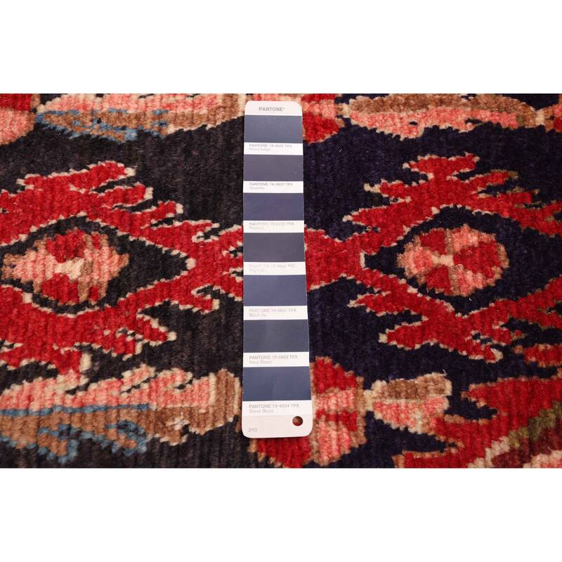 ECARPETGALLERY Hand-knotted Andelz Dark Navy, Red Wool Rug - 3'9 x 7'10