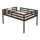preview thumbnail 15 of 19, Contemporary Design Full Size Low Loft Bed with inclined Ladder and Guardrails, Under Bed Capacious Space, Space-saving, White