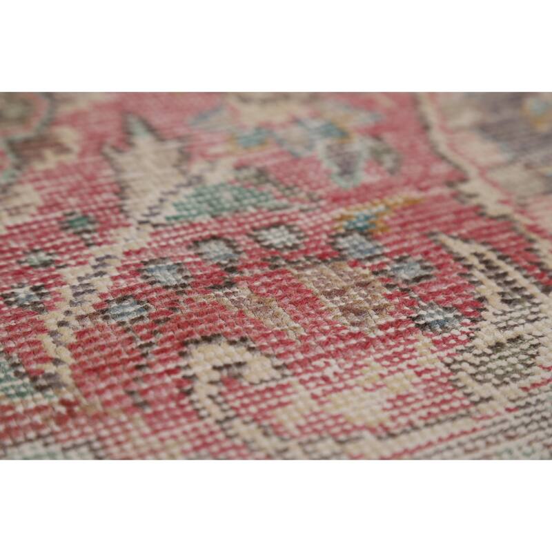 Tabriz Persian Vintage Area Rug Hand-Knotted Medallion Wool Carpet - 6'9" x 9'3"