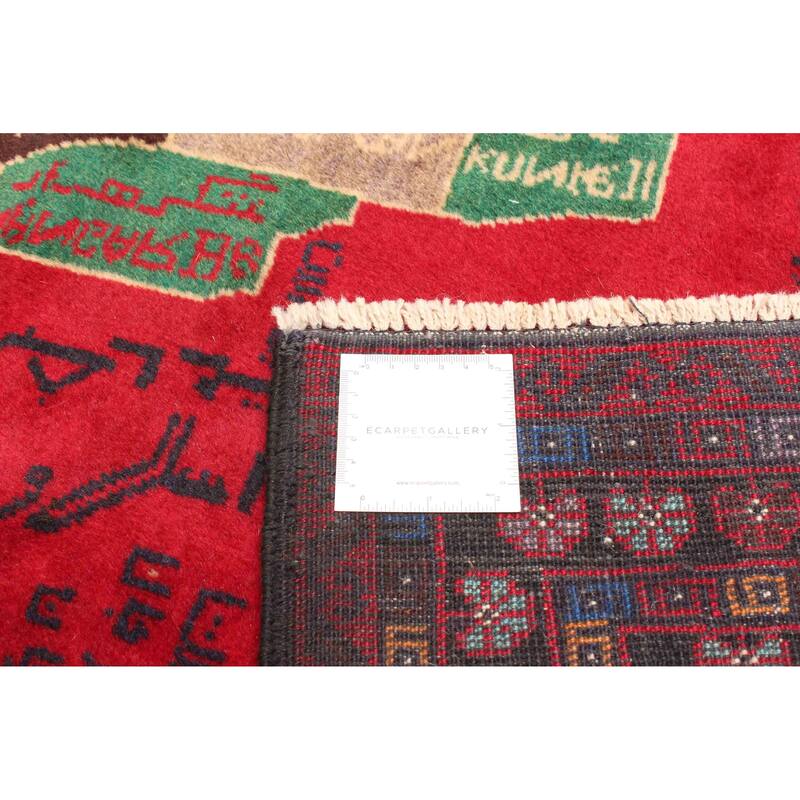 ECARPETGALLERY Hand-knotted Teimani Red Wool Rug - 3'7 x 5'10
