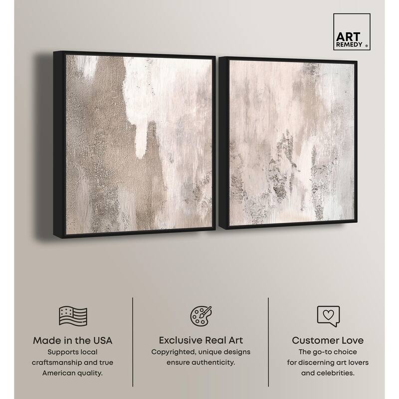 Striated Texture II Canvas Set of 2 by Art Remedy