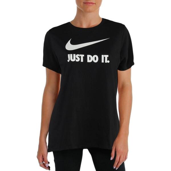 Shop Nike Womens Just Do It Slogan T Shirt Logo Print Short Sleeves Overstock 25656681