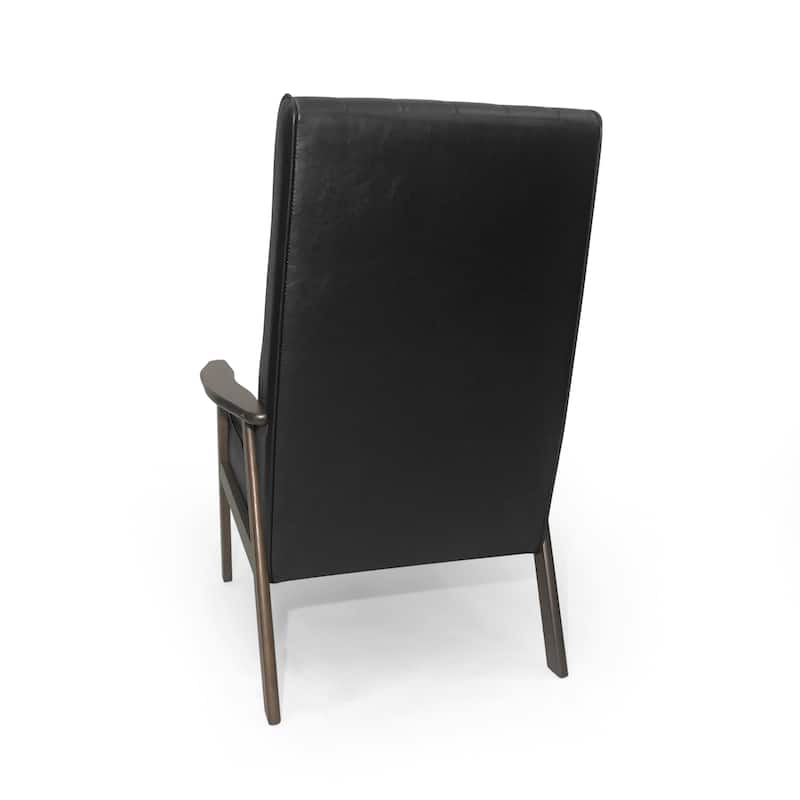 Mid Century Modern Faux Leather Upholstered Accent Chair聽