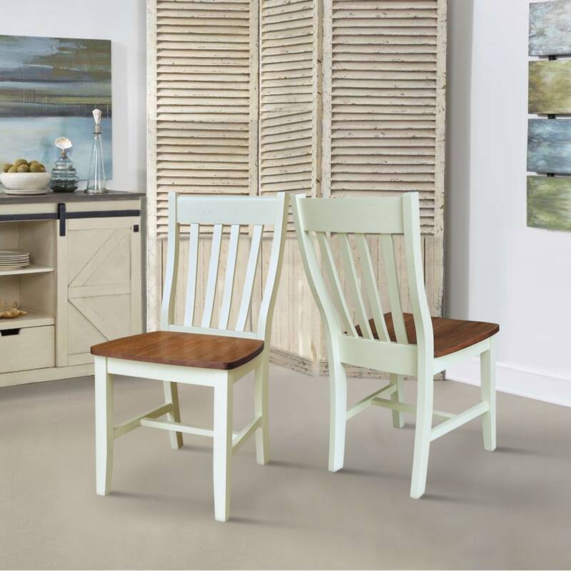 Copper Grove Quince Solid Wood Schoolhouse Chairs, Set of 2