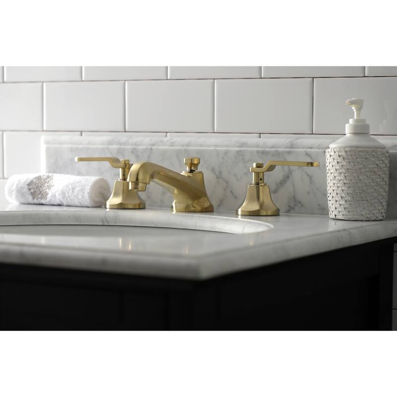 Kingston Brass Whitaker 8 in. Widespread Bathroom Faucet - Brushed Brass