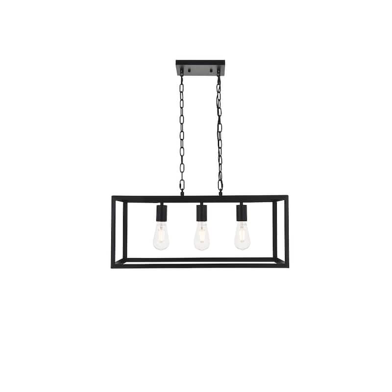 Resolute 3 light black Pendant - black