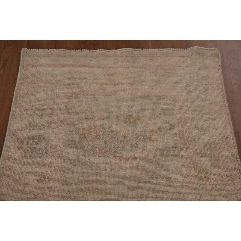 Oushak Oriental Runner Rug Hand-knotted Vegetable Dye Wool Carpet - 2'6"x 9'8"