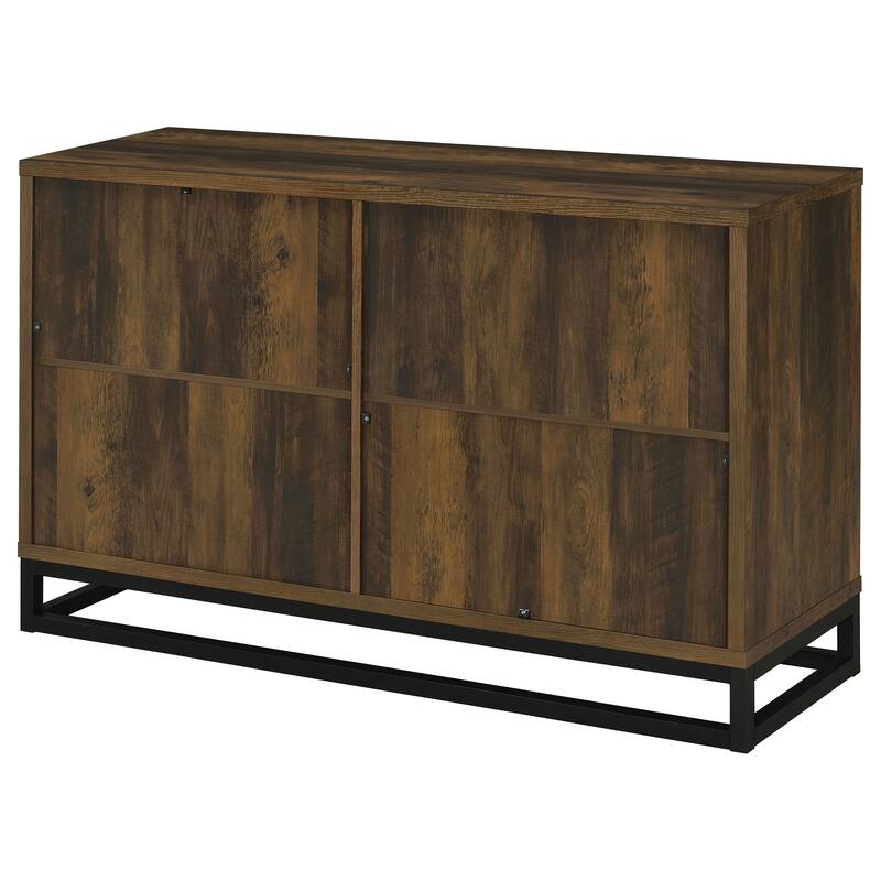 Ryatt 4-Door Engineered Wood Accent Cabinet Dark Pine