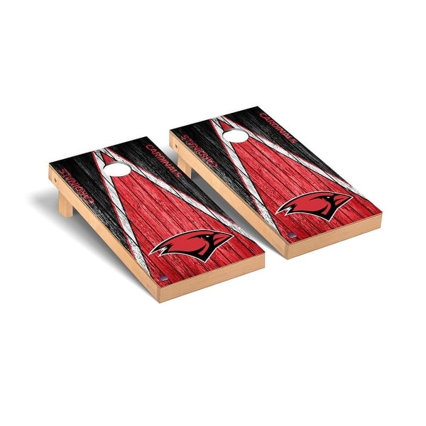 slide 2 of 5, University of the Incarnate Word UIW Cardinals Triangle Cornhole Board Set