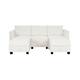 Option Sofa with Double Ottoman,White Down