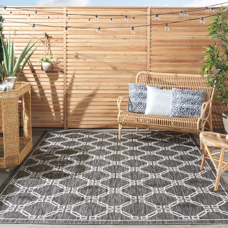 Nourison Garden Party Geometric Casual Indoor/Outdoor Area Rug