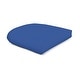 preview thumbnail 13 of 20, Sunbrella Solid Color 19.5-inch Curved Outdoor Seat Pad Canvas True Blue