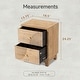 preview thumbnail 5 of 27, COZAYH 3-Drawer Farmhouse Dresser with Handicraft Wood Ring Motif, Rustic Nightstand Wooden Finish, Boho, Natural Wood