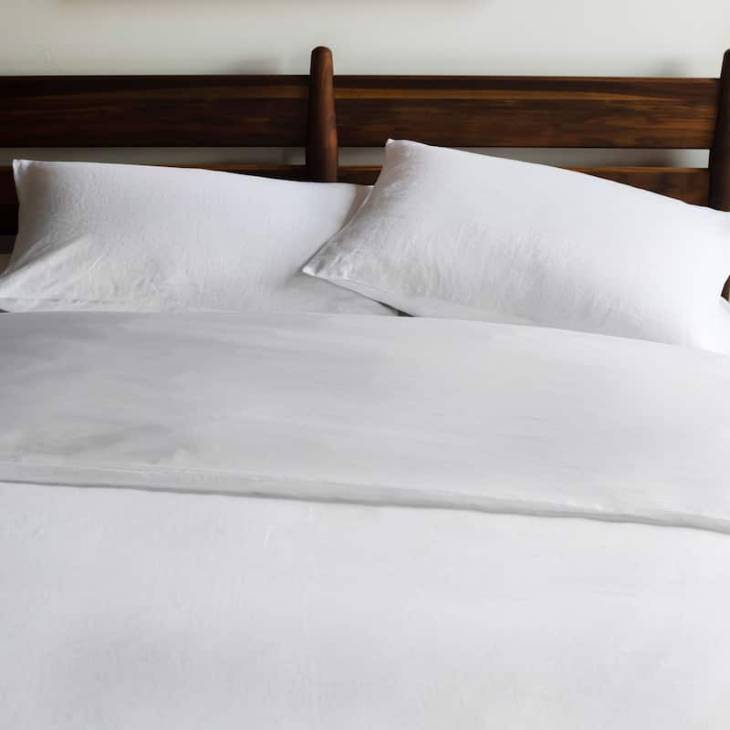 French Linen and Cotton Duvet Cover & Sham Set by BOKSER HOME