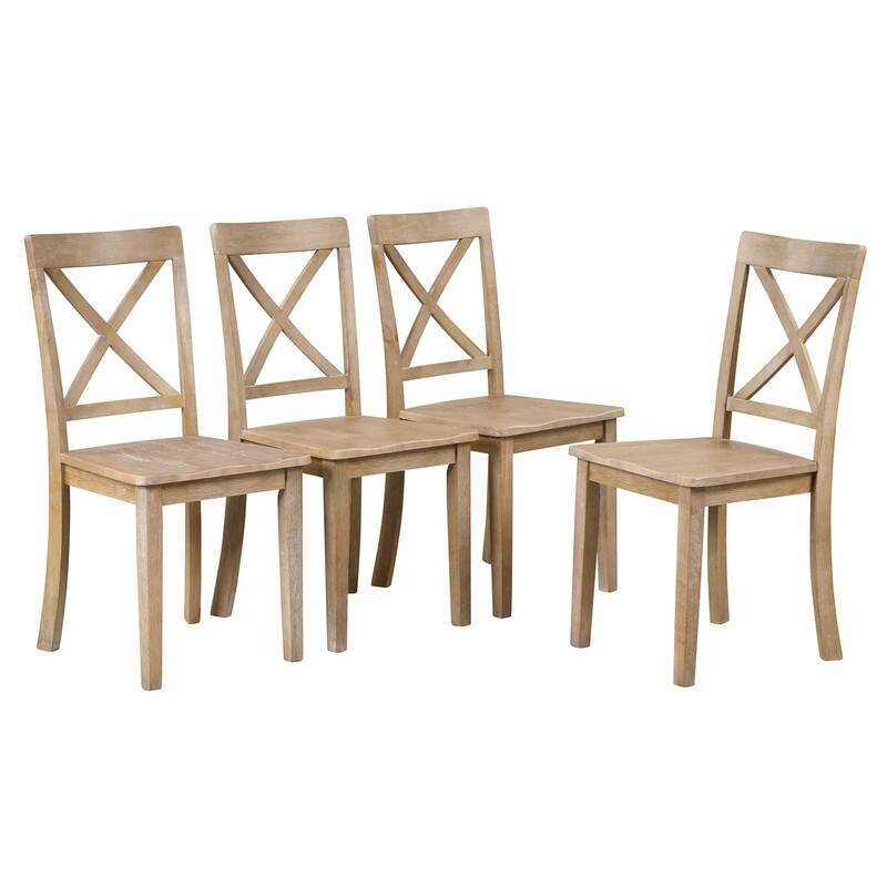 Modern Dining Table Set for 4,Round Table and 4 Kitchen Room Chairs,5 Piece Kitchen Table Set for Dining Room,Breakfast Nook