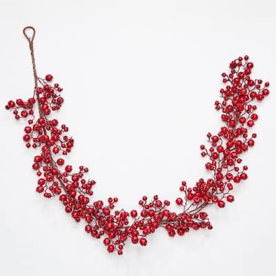 72" Christmas Artificial Red Berry Garland - 72