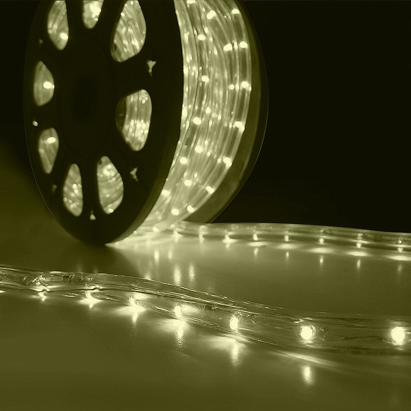 Onebigoutlet 50' FT LED Rope Light 2-Wire, Waterproof, Warm White