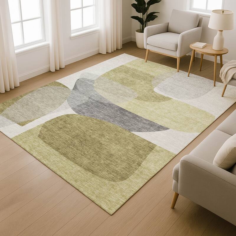 Premium Washable Super Soft Contemproary Retro Mayfield Rug