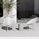 preview thumbnail 4 of 14, Set of 2 Modern Plastic Lounge Chair Plastic Legs with Polka Dots Spot Breathable for Patio Indoor Outdoor Use
