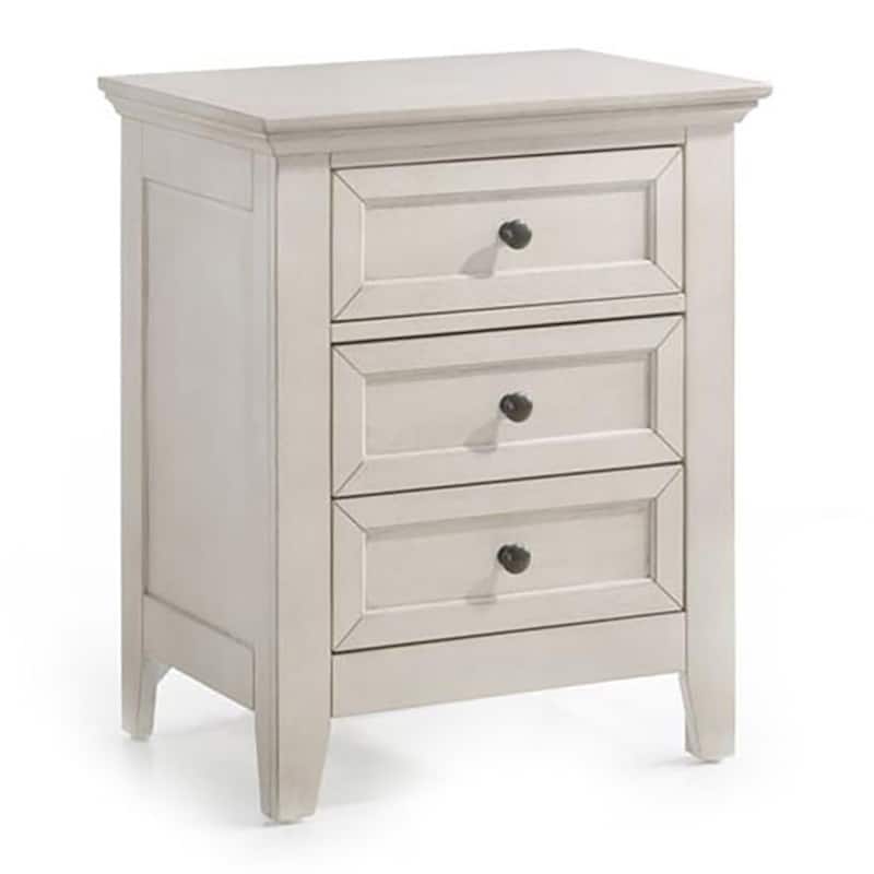 San Mateo Rustic White 3drawer Nightstand Bed Bath & Beyond 30336595