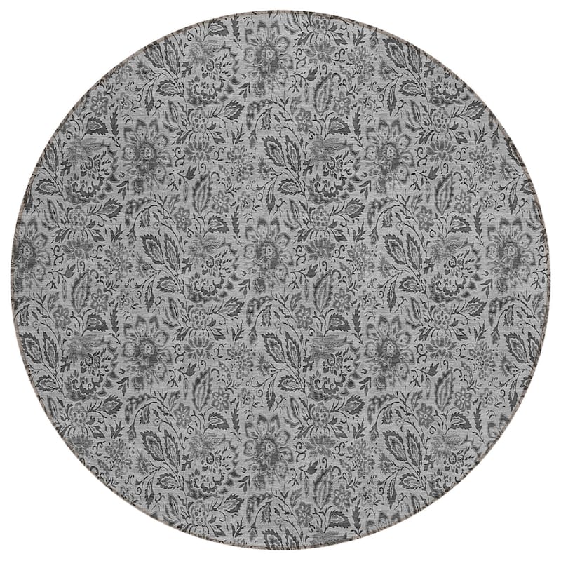HomeRoots Floral Transitional Rectangle Outdoor Rug