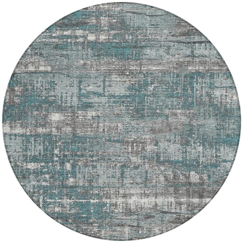 HomeRoots Geometric Transitional Rectangle Outdoor Rug