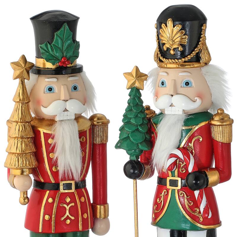 15" Resin Royal Nutcracker Set of 2