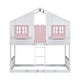 preview thumbnail 10 of 43, Twin Wood House Bunk Bed with Roof & Safety Guardrails