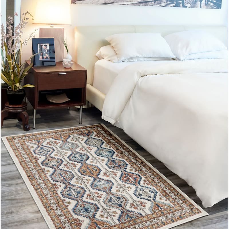 Nourison Concerto Traditional Persian Geometric Area Rug - 3' x 5' - Ivory/Multi - Rectangle