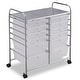 preview thumbnail 4 of 17, 12-Drawers Rolling Storage Cart with Organizer Top - See Details Clear