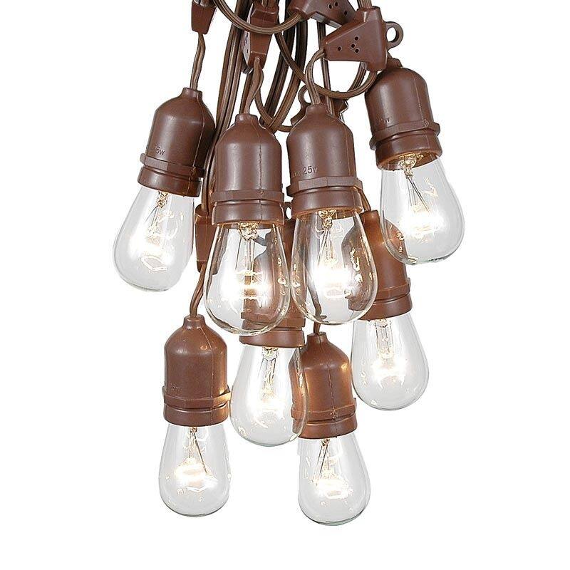 100/330 Foot S14 Edison Outdoor Patio String Lights, Market Lights