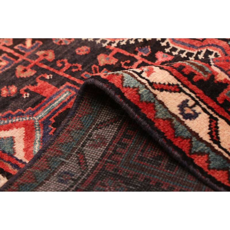 ECARPETGALLERY Hand-knotted Anatolian Vintage Black, Red Wool Rug - 4'10 x 10'6