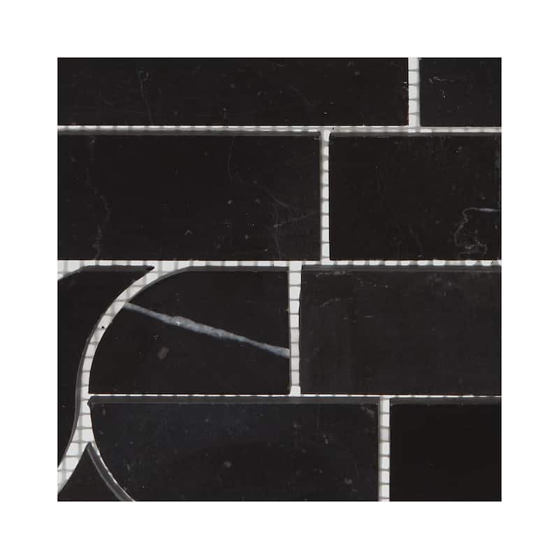 Daltile Pietra Divina Marble Natural Stone Cupola Mosaic in Polished & Honed (10 PC Per Carton) (9.60 SQFT Per Carton)