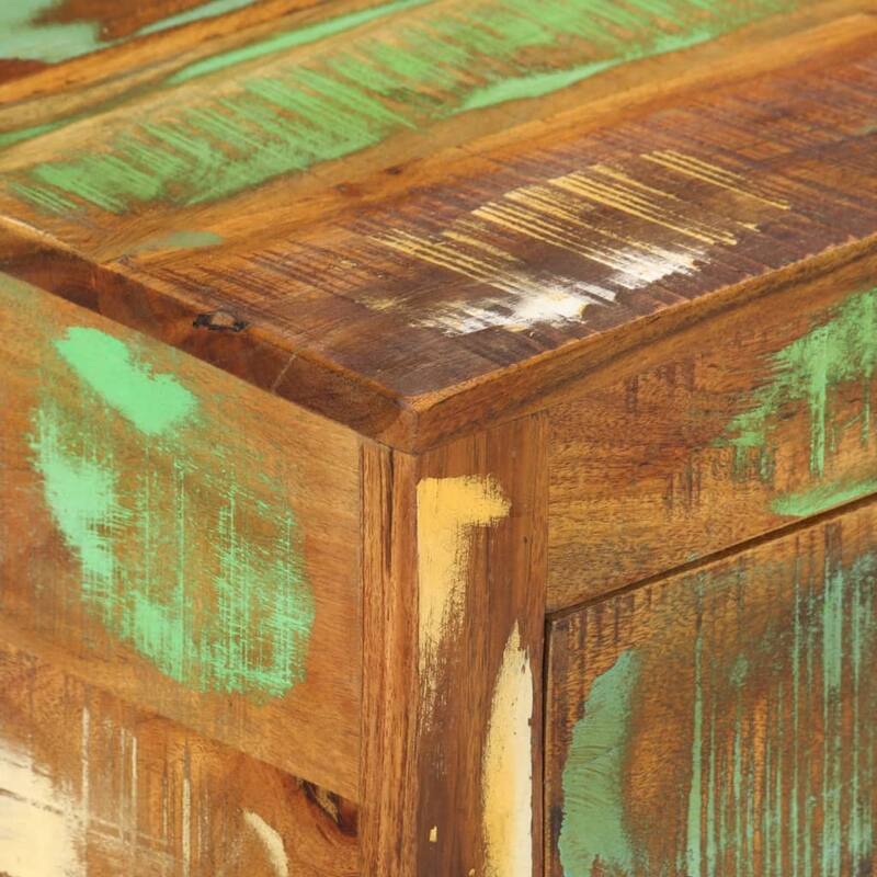 vidaXL Sideboard 43.3"x11.8"x25.6" Solid Wood Reclaimed - 43.3" x 11.8" x 25.6"