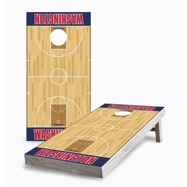 slide 2 of 7, Washington Wizards Cornhole Game (Choose Wraps or Boards) 2x4 Boards (24" x 48") - Include ALL Accessories