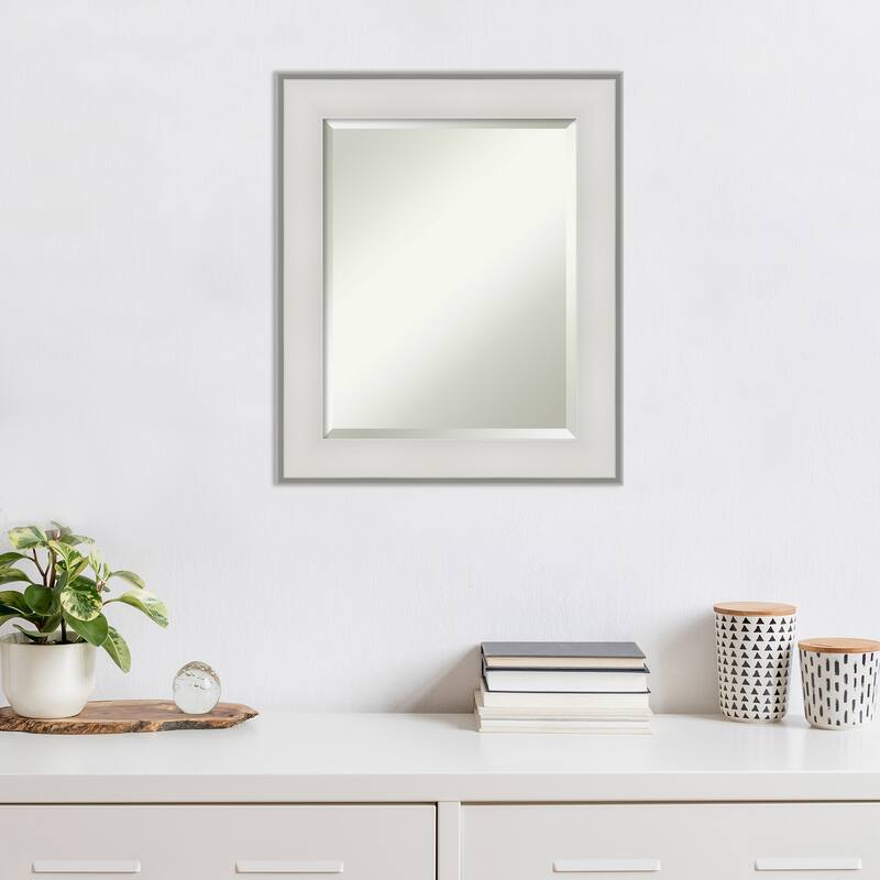 Beveled Wall Mirror - Imperial Pewter Black Frame