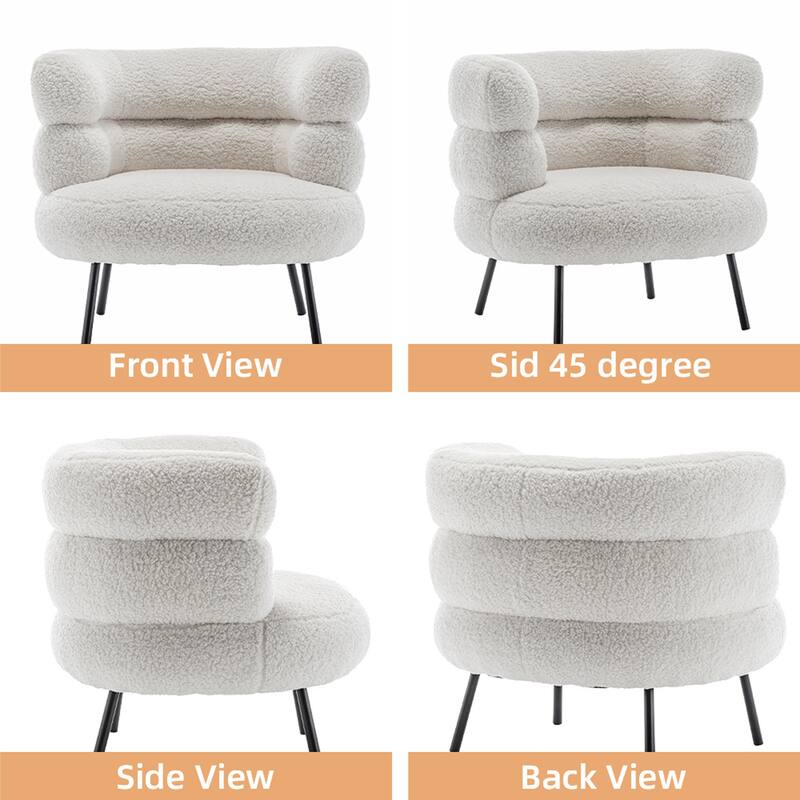 XINMICS Modern Accent Chair Upholstered Armchair for Living Room, Bedroom