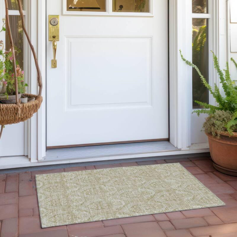 Almit Lush Floral Weather Resistant Versatile Elegance Outdoor Rug