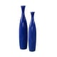 preview thumbnail 4 of 6, Allan Andrews Cobalt Blue Glaze Ceramic Vases - Set of 2