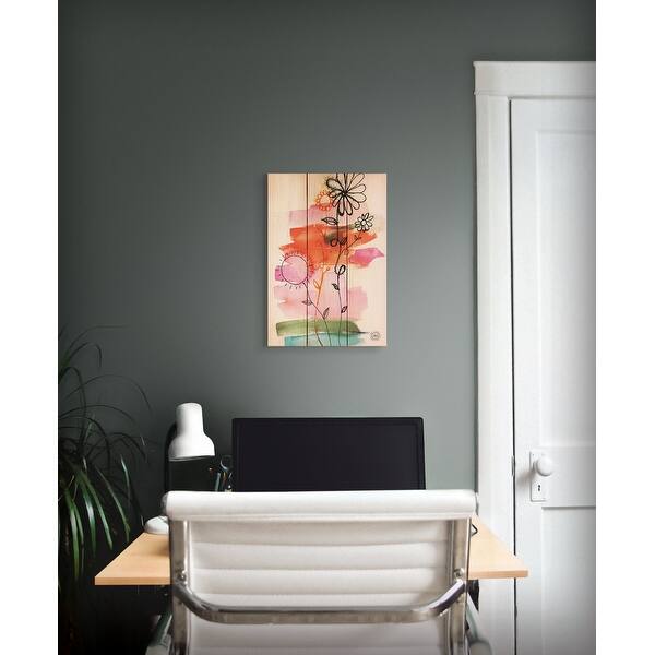 Flower Family 11x15 Colorful Inside Outside Wood Wall Art Multi Color Overstock 25014082