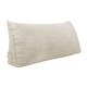 preview thumbnail 11 of 34, Bed Rest Reading Wedge Pillow Alternative Headboard Back Support Full - Ivory