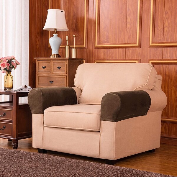 Subrtex Velvet Armrest Covers Spandex Stretch Furniture Protector On Sale Bed Bath Beyond 32612981