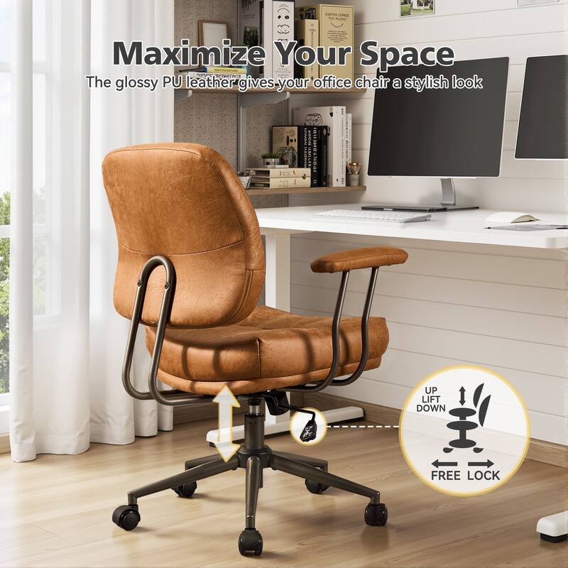 HOOOWOOO Modern Office Chair Adjustable Swivel Task Chair